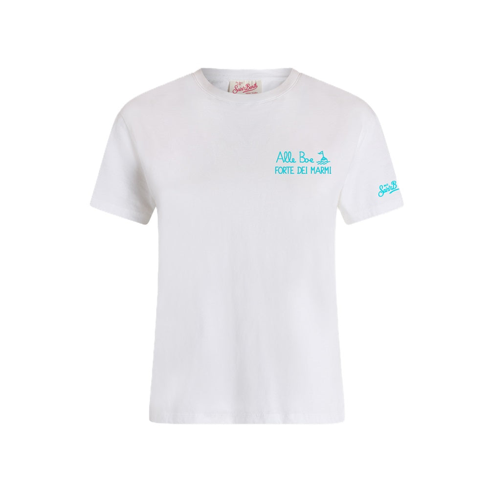 Women's t-shirt with rose embroidery "Alle Boe"