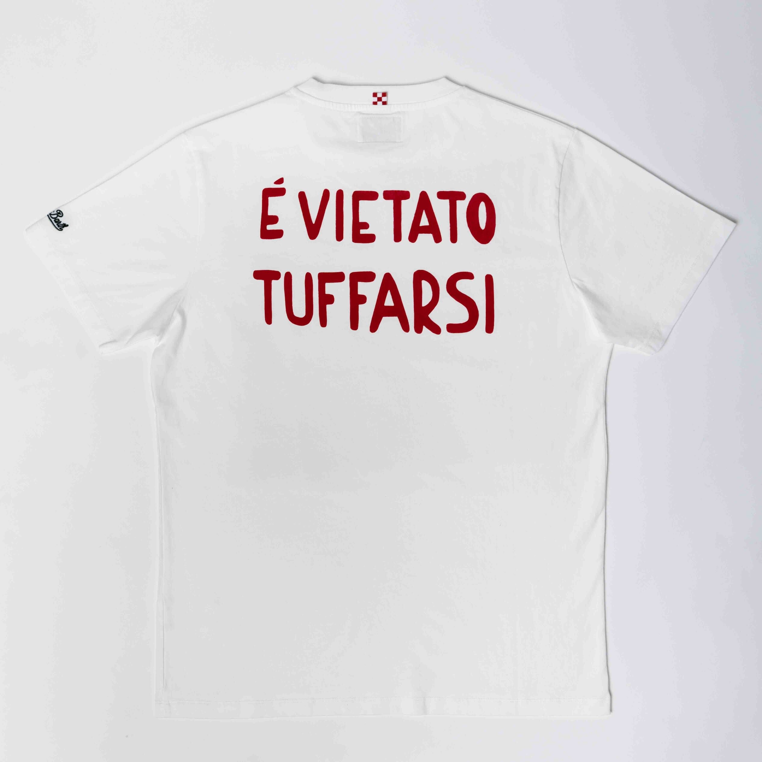 T-shirt unisex Vietato Tuffarsi Saint Barth per Bagno Piero